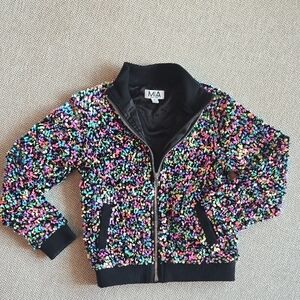 MIA Rainbow Sequin Zip Jacket